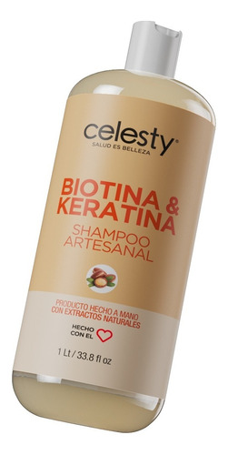 Shampoo Biotina Keratina 1lt 0% Sulfatos Parabenos Celesty