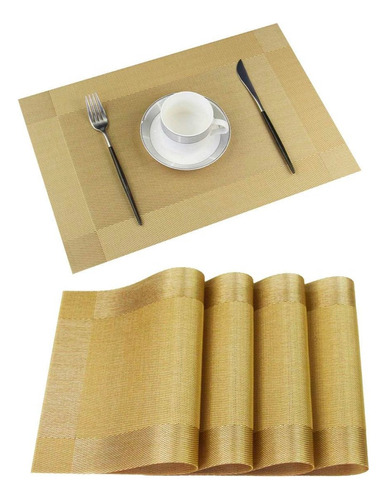 4 Pcs Manteles Individuales Pvc Para Mesa Comedor Lavables