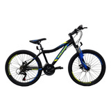 Bicicleta Mountain Bike Raleigh Scout R24 Shimano 21v Color Negro/azul/amarillo