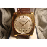 Precioso Reloj Renis Antiguo Hombre '60 Oro Plaque 18k Joya!