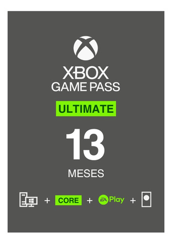 Game Pass Ultimate 12 Meses + 1 Mes Gratis Nuevo 