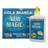 Cola Escolar Branca 90g New Magic Kit 6 Unid Gr Atacado