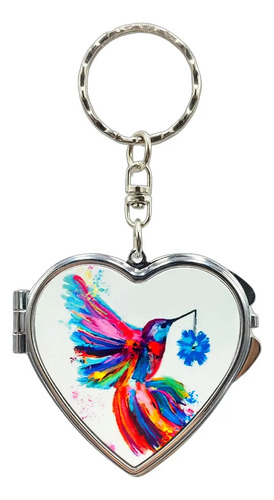 Espejo Llavero Corazón Personalizado Varios Diseños Mujer