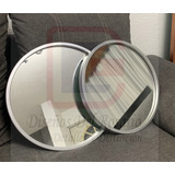 Espejo Circular 60cm Marco Hierro Plata + Envio + Tendencia