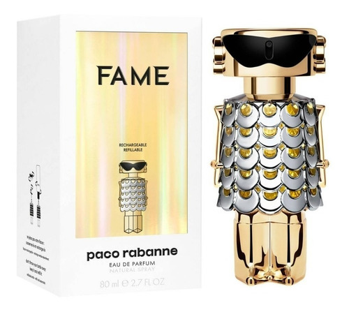 Perfume Paco Rabanne Fame Edp 80 ml Para  Mujer Recargable  