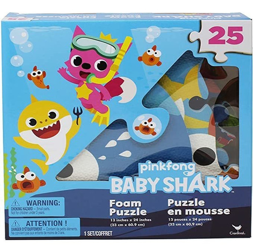 Pinkfong Baby Shark - Puzzle De 25 Piezas De Espuma Para Fam