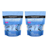 2 X Neutrogena Lenço Removedor De Maquiagem Pacote Com 20