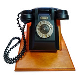 Telefono Antiguo De Coleccion Con Base De Madera