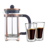 Pack Cafetera Francesa 600 Ml + Set 2 Vasos 400 Ml Simplit