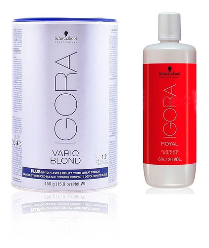 Decolorante Igora Vario Blond Plus + Oxidante Schwarzkopf