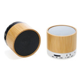 Caixa De Som Bambu Multímidia Bluetooth