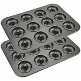 Paquete De 2 Moldes Donas Antiadherentes De 12 Cavidade...