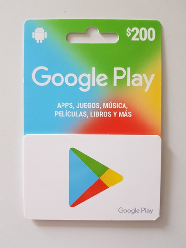 Tarjeta De Regalo Googleplay De 200