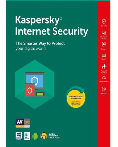 Kaspersky Internet Security 1 Pc 2 Anos Envio Imediato
