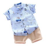 Pantalones Cortos Camisa Dibujos Animados Ropa De Niño Bebe