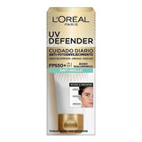 Protector Solar L'oréal Paris Anti Brillo Fps50 Uv Defender