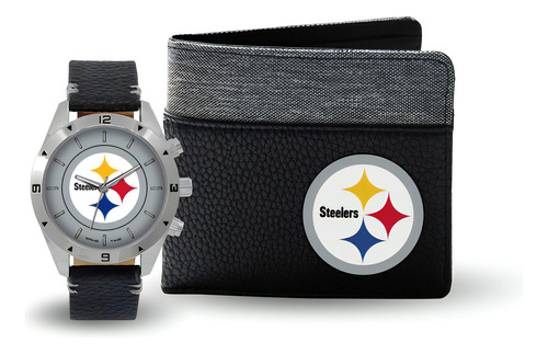 Combo Reloj Con Cartera Game Time Steelers