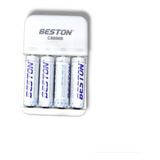 Combo Cargador + 4 Pilas Aa  De 1500mah, Beston Bst-c8006b