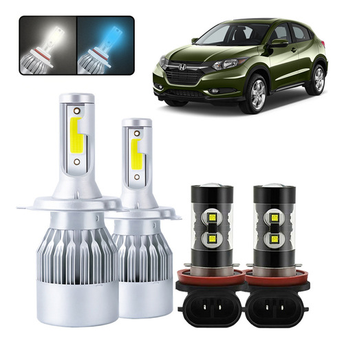 Kit De Focos Led H4 H11 Para Honda Hr-v 2016 2017 2018