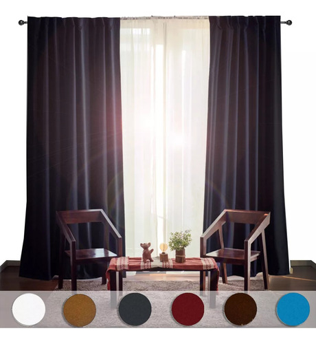 Cortinas Blackout Premium Béla Home 2.20m Altox 3.90m Ancho