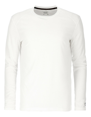 Polera Manga Larga Challenge Hombre White