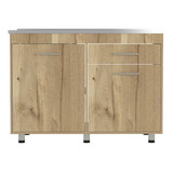 Mueble Cocina Inferior 120 Kitchen Orion Con Lavaplatos Color Duna