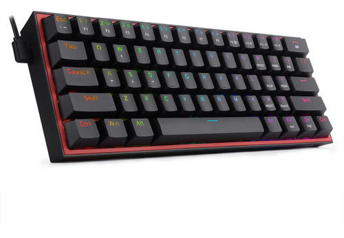 Teclado Redragon Fizz Red K617gbr Rgb Mecanico Fio Gamer Nov