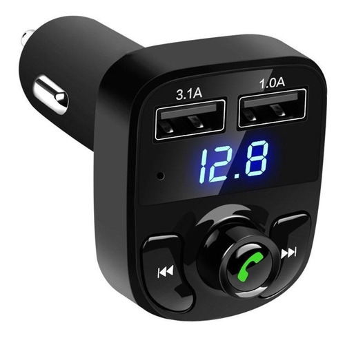 Transmisor Fm Bluetooth Auto Celular Cargador Handsfree X8