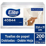 Toalla Doblada Doble Hoja Elite 200uni(2 Display) Super