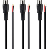 Cable Rca Hembra A Cable Desnudo, 3 Pack/1 Pie