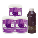 Oxidante Crema 30 Vol Polvo Decolorante Violeta X3 Mav
