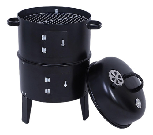 Charcoal Smooker, 3 In 1 Outdoor Smooker, Charcoal Bbq Gril.