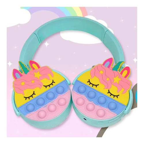 Auriculares Pop It Unicornio Bluetooth 5.0 Microfono Nenes 