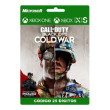 Call Of Duty: Black Ops Cold War Xbox One Código 25 Dígitos
