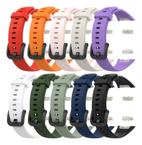 10 Correas Silicona Para Huawei Band 6 / 6 Pro /honor Band 6