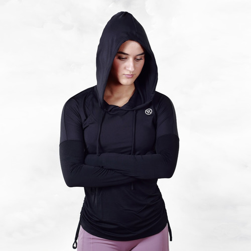 Chamarra Deportiva Negra, Sweater Negro Para Ejercicio