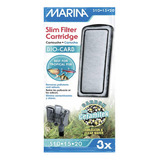 Repuesto Bio-carb Filtro Slim Marina S10 S15 S20 Acuario X3