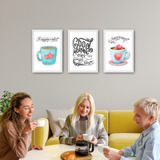 Set 3 Cuadros Diseño Café Coffee Cafeteria Decoracion Hogar