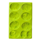 Ibili 3d Molde Para Fondant Cameo 12x8,5 Cm Silicona, Verde,