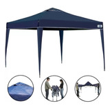 Tenda De Praia Sanfonada Gazebo 3x3 Articulado Mor Cor Azul