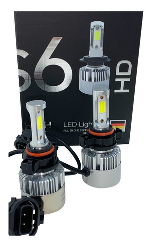 Kit Cree Led S6 Plus Hd H1 H3 H7 H11 H16 9005 9006 44000lm