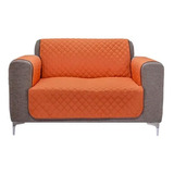 Protector Sillon 2 Plazas Love Seat Modena Naranja Cafe 