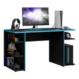 Mesa Para Computador Gamer Madesa Preto/azul Xo940922