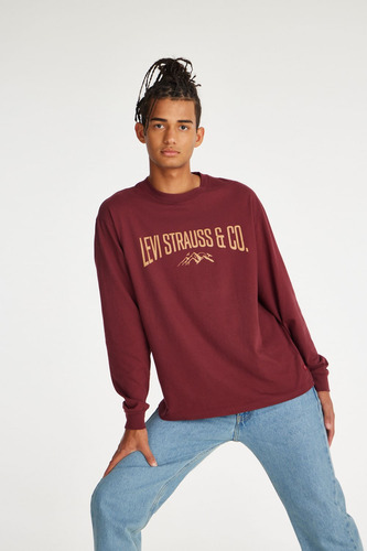 Levis Ls Graphic Tee  Mahogany