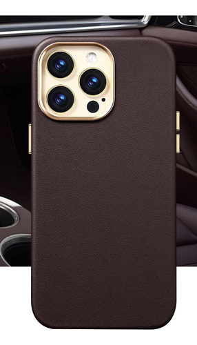 Funda De Cuero Genuino Para iPhone 12 Al 14 Promax Magnetica