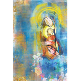 Virgen Maria Abstracto 90x60cm Cuadro Canvas Decorativo
