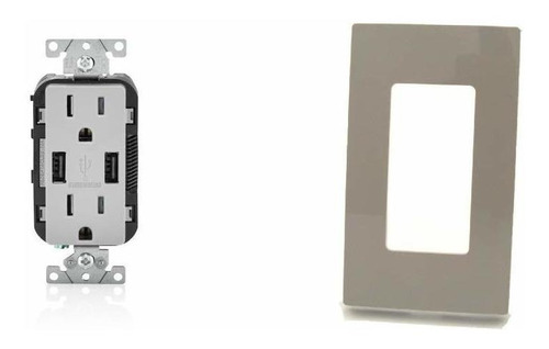 Leviton Receptáculo Doble Resistente A Golpes, Con Cargadore