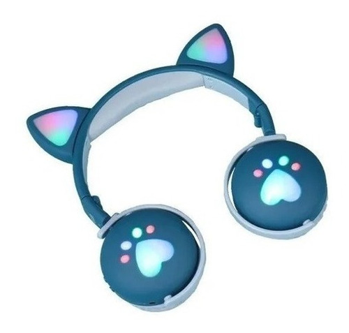 Diadema Inalámbrica Tipo Oreja De Gato Bluetooth + Cable