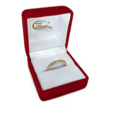 Anillo Cintillo Oro 18k Compromiso Cubic Blancos Glowing