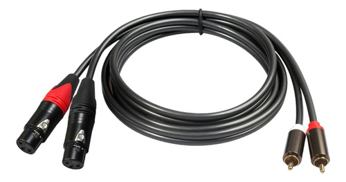 Cable De Audio Dual Rca Macho A Dual Xlr Hembra 1.5 Metros